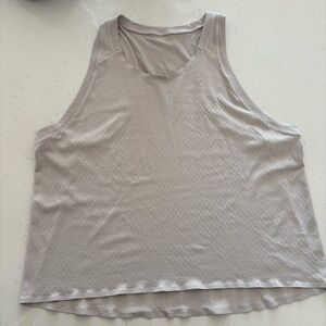 Lululemon Fast And Free Waist Length Tank Top Size 6 Mohave Tan